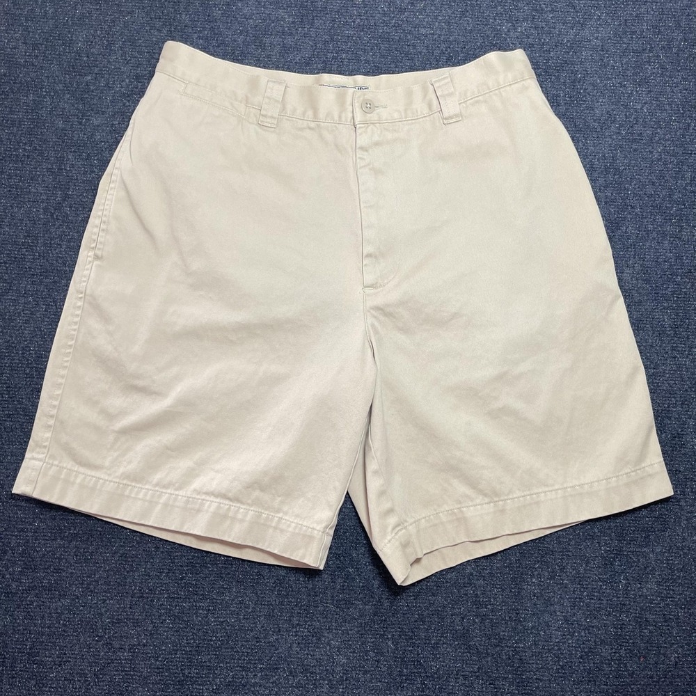 Vintage Y2K Structure Chino Shorts Mens 34 Beige Flat Front Casual Summer